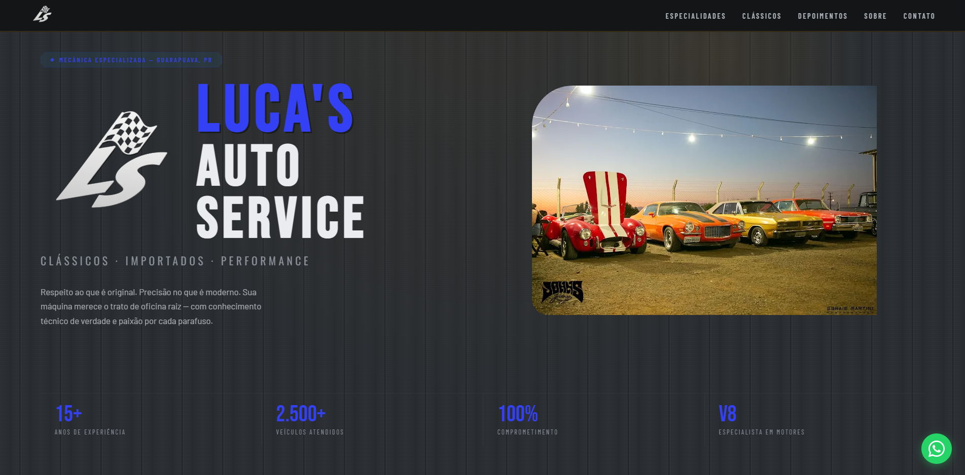 Projeto Luca's Auto — landing page