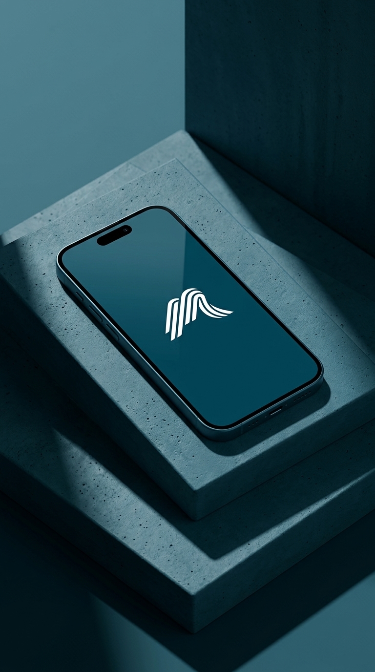 Smartphone exibindo aplicativo da Mova Softwares